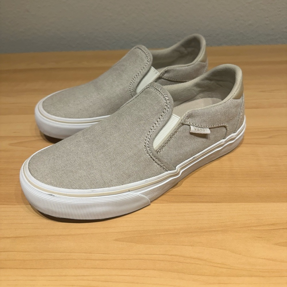 Vans Women’s Beige Slip-Ons